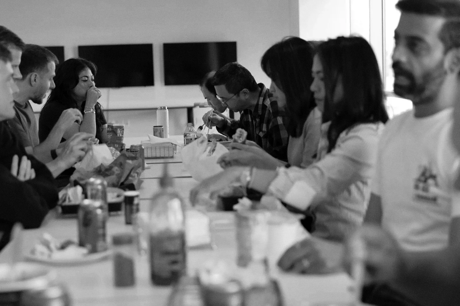 The Cylake team at work around a table.